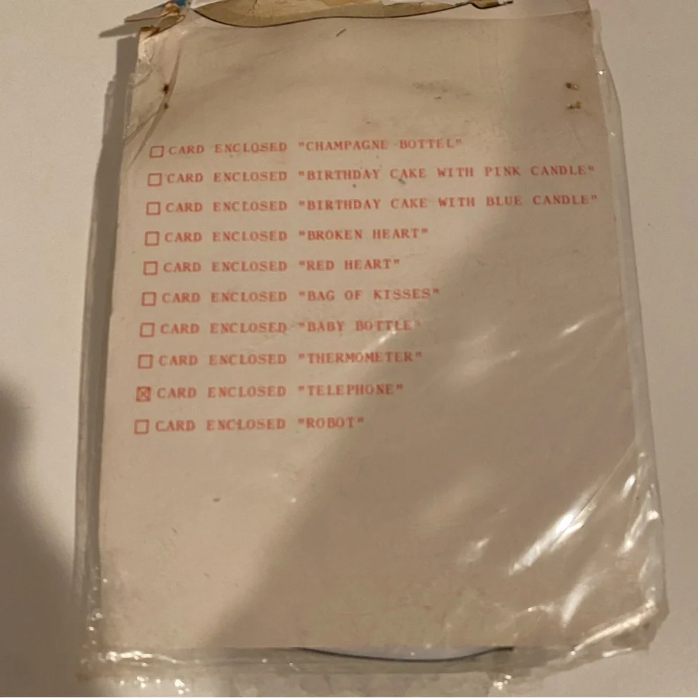Vintage‎ Inflatacards Inflatable Telephone Card Collectable